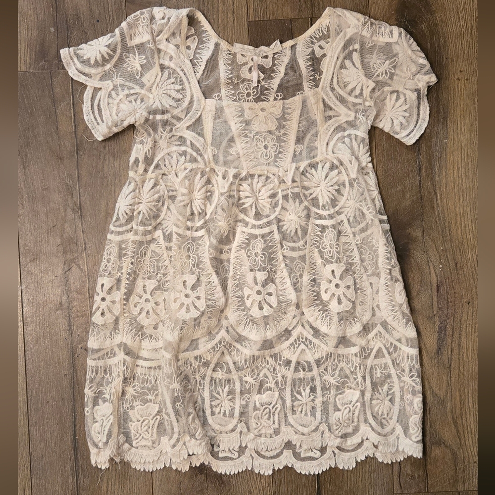 Free People Cream Lace Dress